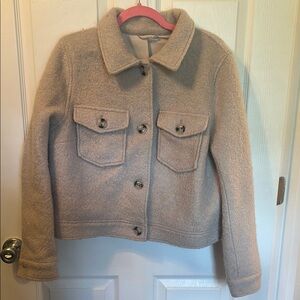 H&M Cream Teddy Jacket Cozy and Versatile